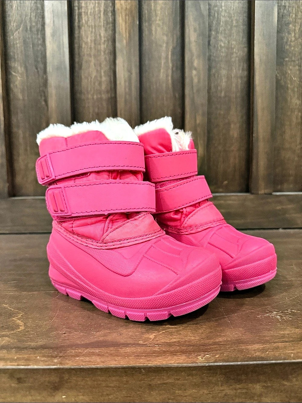 Cat & Jack Pink Kids Winter Boots (6)